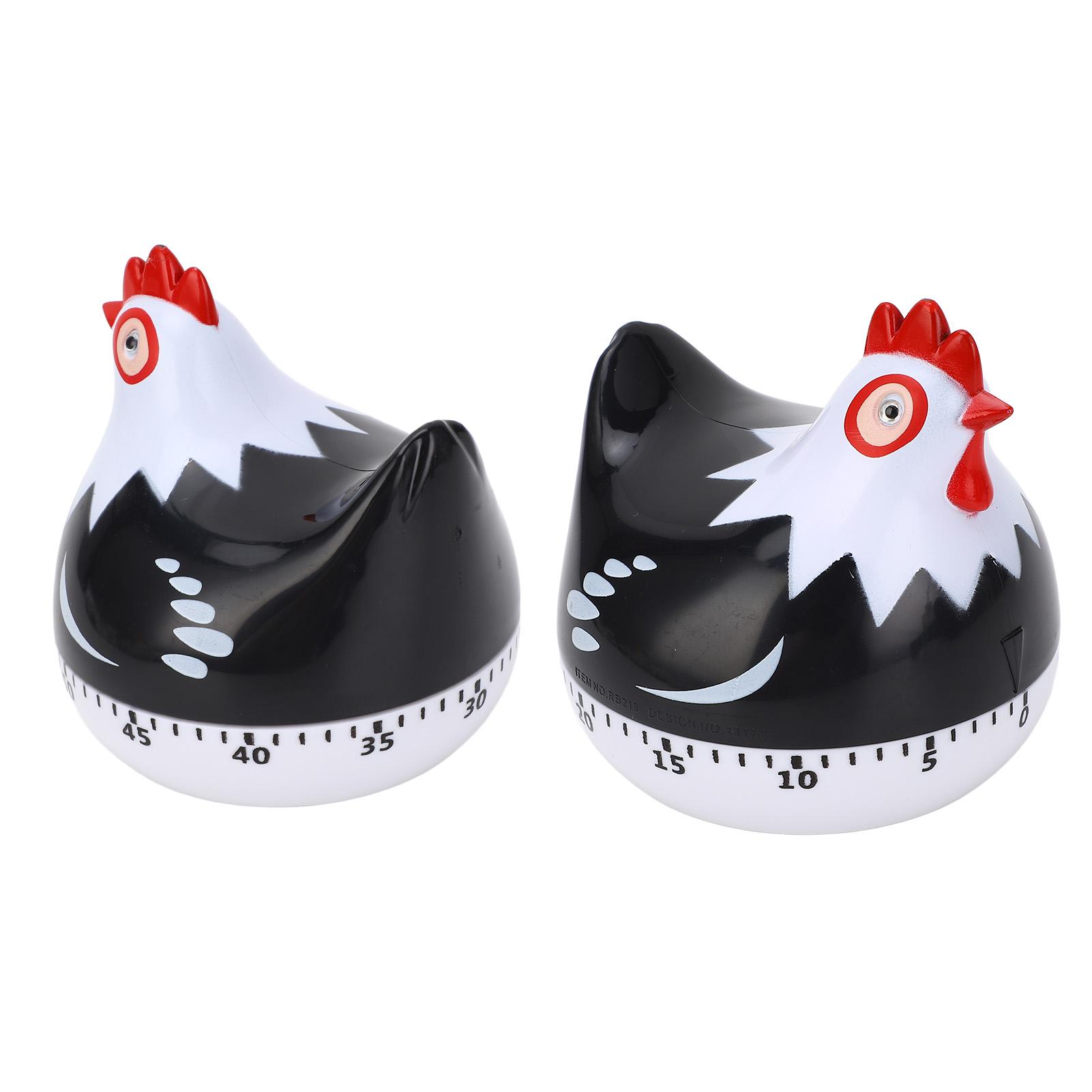 Kitchen Chicken Pattern Baking Timer Cute Shape 60min Mechanical Countdown Reminder for Cooking