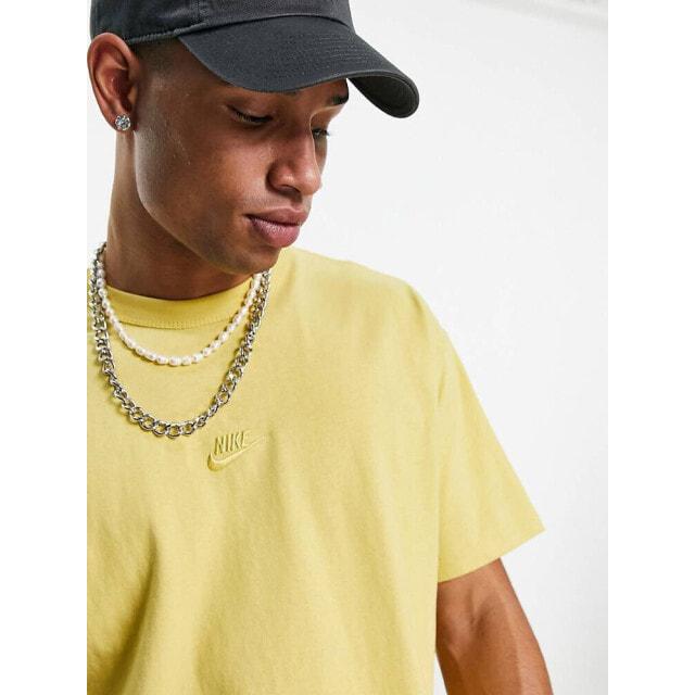 

Золотистая плотная футболка свободного кроя Nike Premium