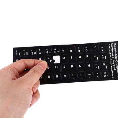Nouveaux autocollants de couverture de clavier russes pour clavier d'ordinateur portable Book 10" à 17" Disposition standard des lettres Film de couverture de clavier