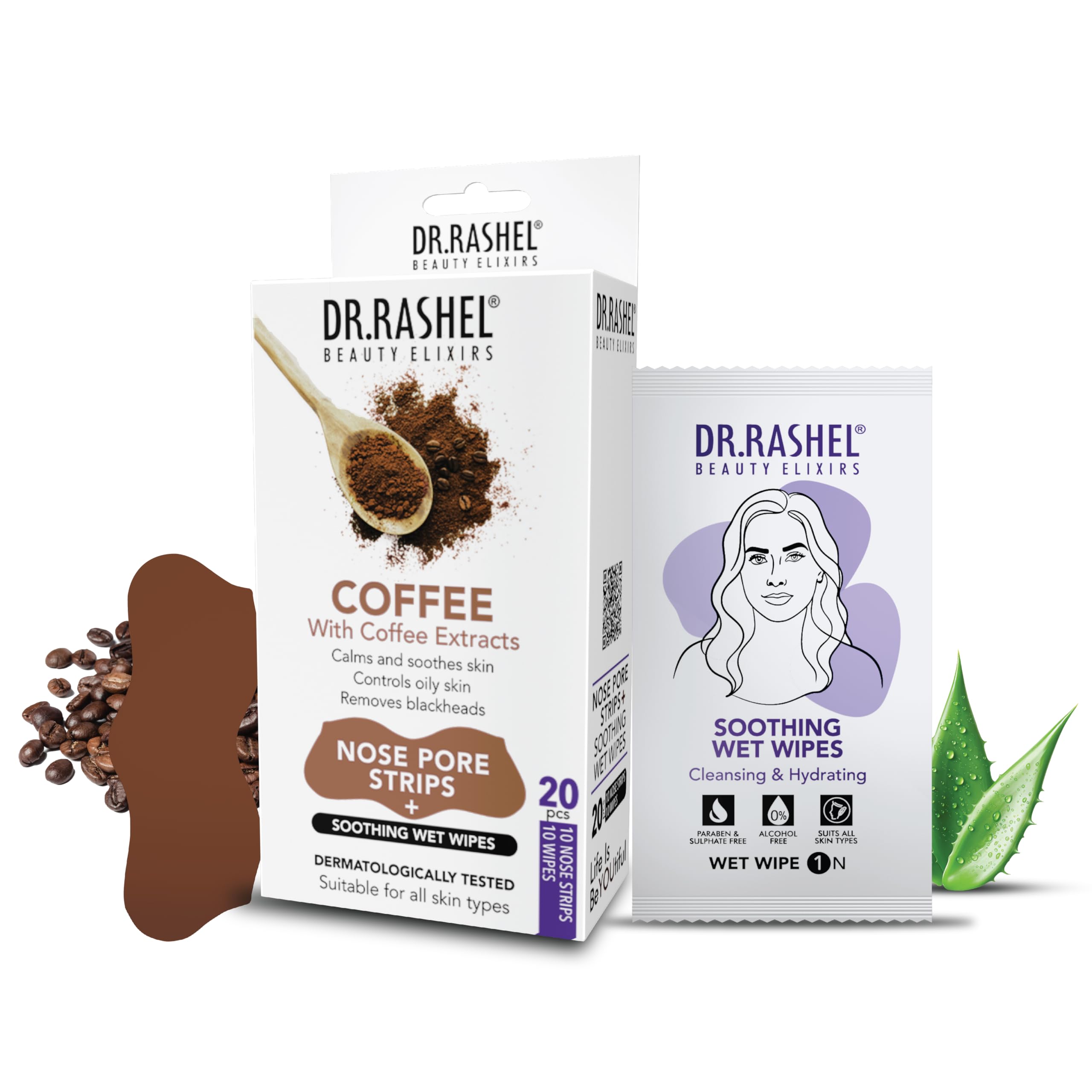 DR.Rashel Nose Pore Strips For Pore Cleansing | Deep Cleansing Nose Strips For Instant And Painless Blackheads Removal | Deep Purifying Blackhead