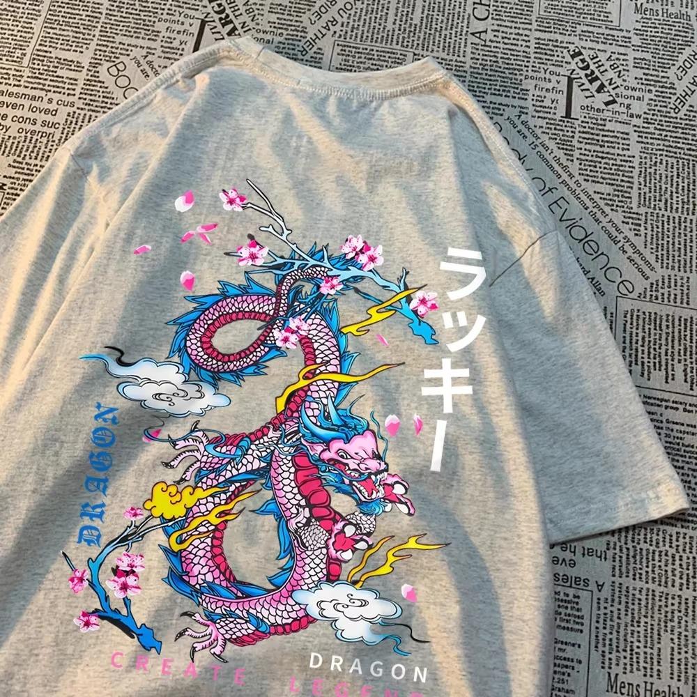 Dragon creează nori de bun augur bărbați femei tricou model sudoare haine model vară noi topuri O-Neck cuplu tricouri