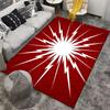 Red Lightning Burst carpet Designed floor mat, suitable as a non-slip mat for the living room or bedroom sofa