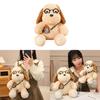 Cachorro de Pelúcia com Câmera e Óculos para Crianças e Colecionadores Decoração