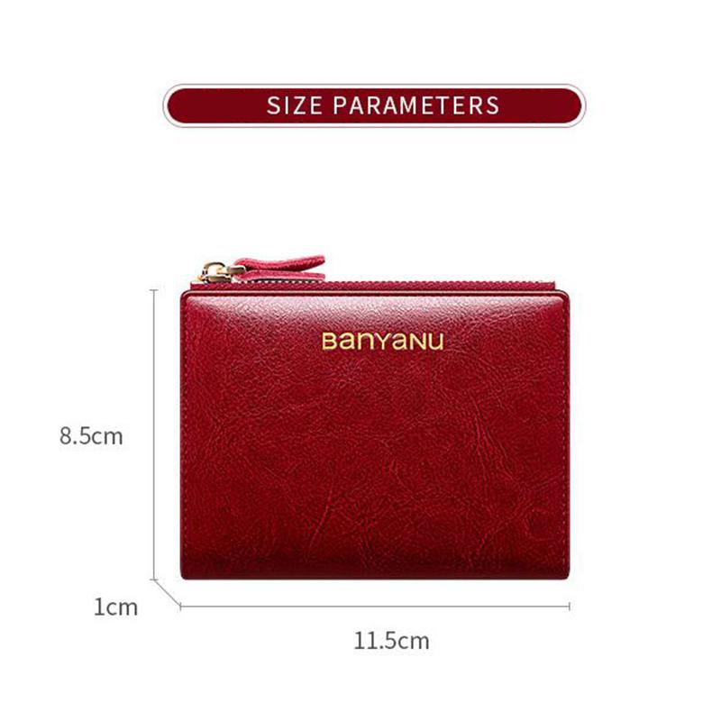Anti  Woman Small Genuine Leather Purse  New Design Ultra Thin Coin Wallet for Women Fashion Gifts