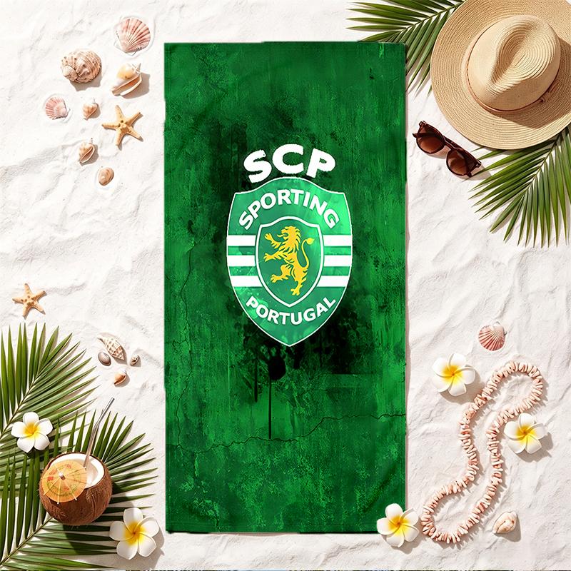 Sporting Clube De Portugal Soft Beach Towel Stylish Beach Pool Towel for Summer Seaside Vacation Travel