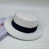 French Retro Flat Hat Women's Winter Fashion Versatile Face Small Top Hat Outdoor Warm Woolen Sun Hat Tide