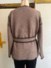 Knitted Open-Front Cardigan Sweater Spring New Style Loose Color Block Long Sleeve Wool Coat