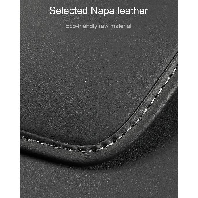 For Tesla Model 3 Highland 2024 4PCS Door Inner Handle Protector Cover Napa Leather Model Y Juniper Door Handle Gloves Accessory