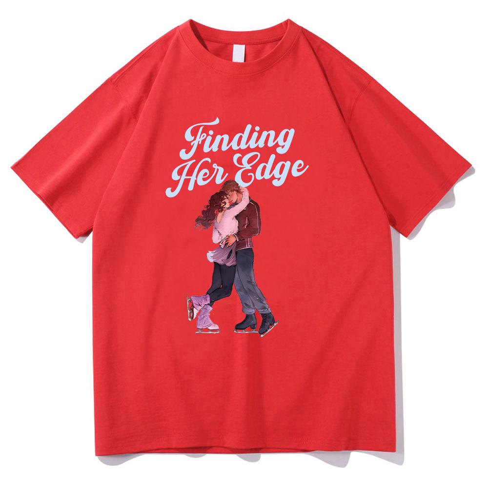Finding Her Edge fashion new Print T Shirts High Quality 100%Cotton Couple Clothes Women Men Aesthetic Casual Short Sleeve T-shirt anime tops