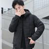 Down Cotton-padded Jacket Men's Winter Coat Thickened Warm Cotton-padded Jacket Short Fitted Hooded Men's Parka Jacket