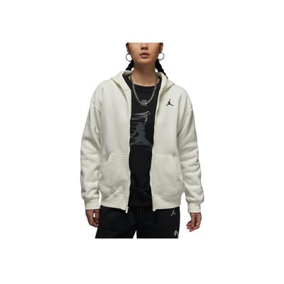 Brooklyn Fleece Fashion Simple Warm Hooded Zip-Up Jacket Sweatshirt Women Jackets Sail-White Black FV7168-133