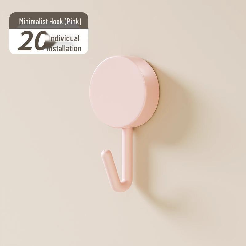 

Adhesive Wall Hooks - Strong Load-Bearing, No Drilling, Non-Marking for Kitchen, Bathroom, and Backpack Hanging.