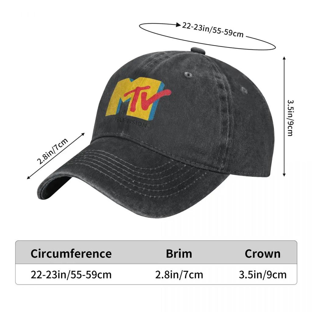 MTV Casual Baseball Cap Summer Music Television Trucker Hat Adjustable Outdoor Sports Snapback Cap Unisex Adult Y2k Baseball Caps