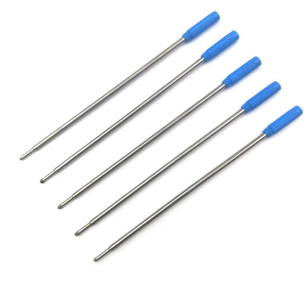 5pcs Ballpoint Pen Refills Replaceable Smooth Office School Student Stationery Supplies Universal Blue/Black Color 5pcs