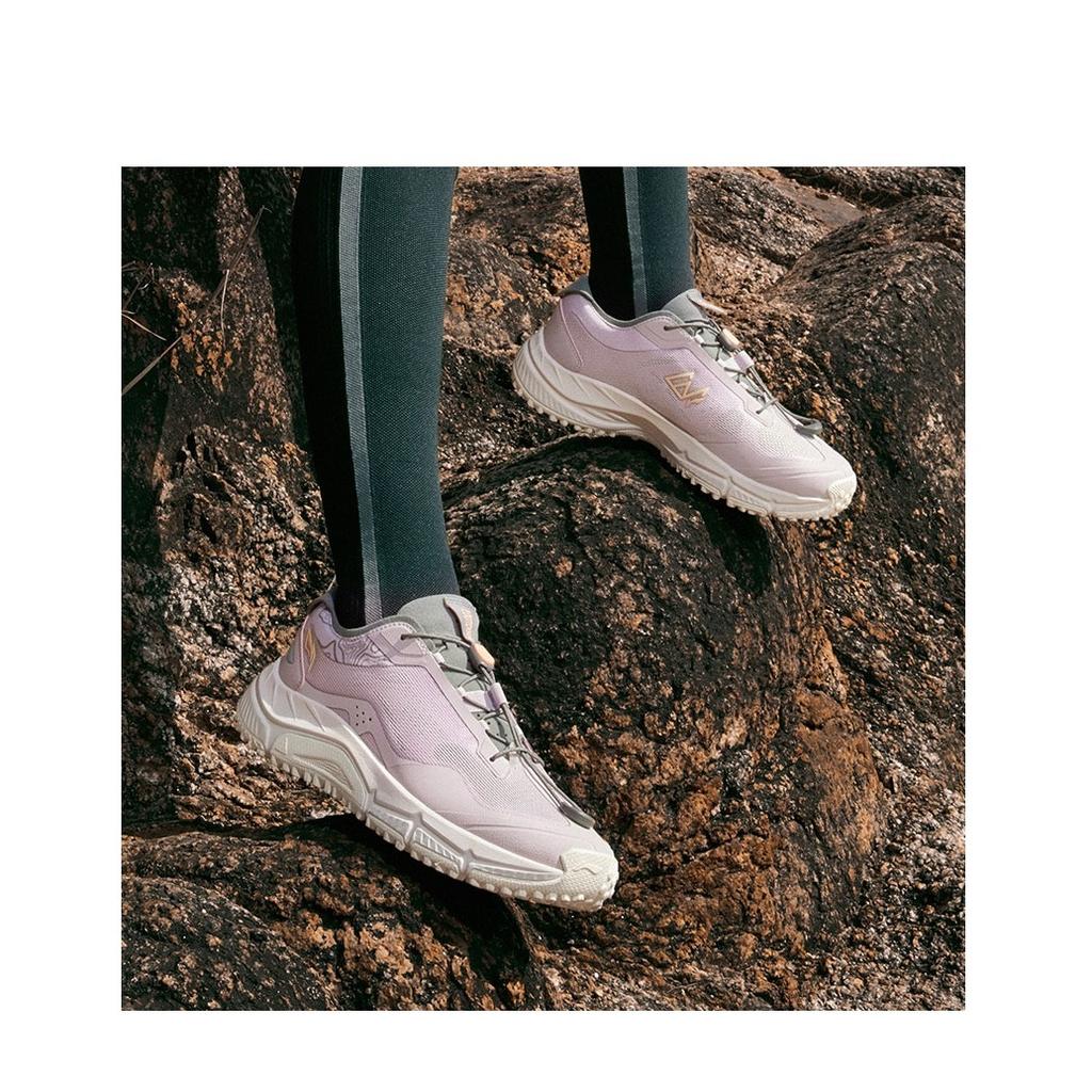 New LiNing Yijie Lite V3 Anti Slip Wear Resistant Low Top Hiking Shoes Women's Moonlight Purple AHTU002-1