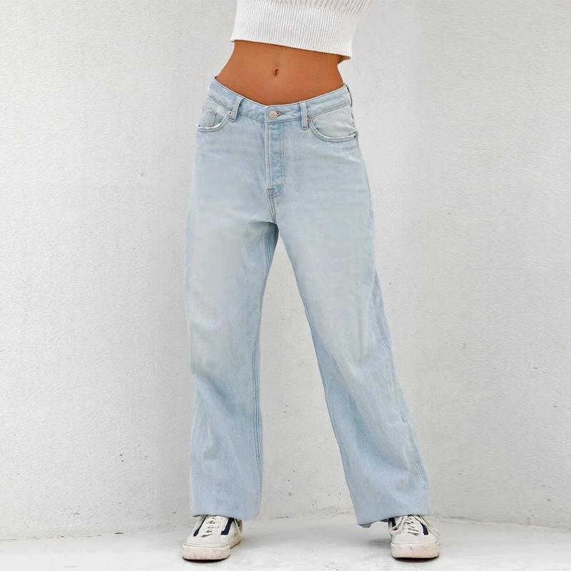 

Свободные широкие женские джинсы с высокой талией длиной до пола, новый стиль, однотонные, удобная посадка, повседневные джинсовые брюки 2025 года, весна-осень 2XL светло-синий