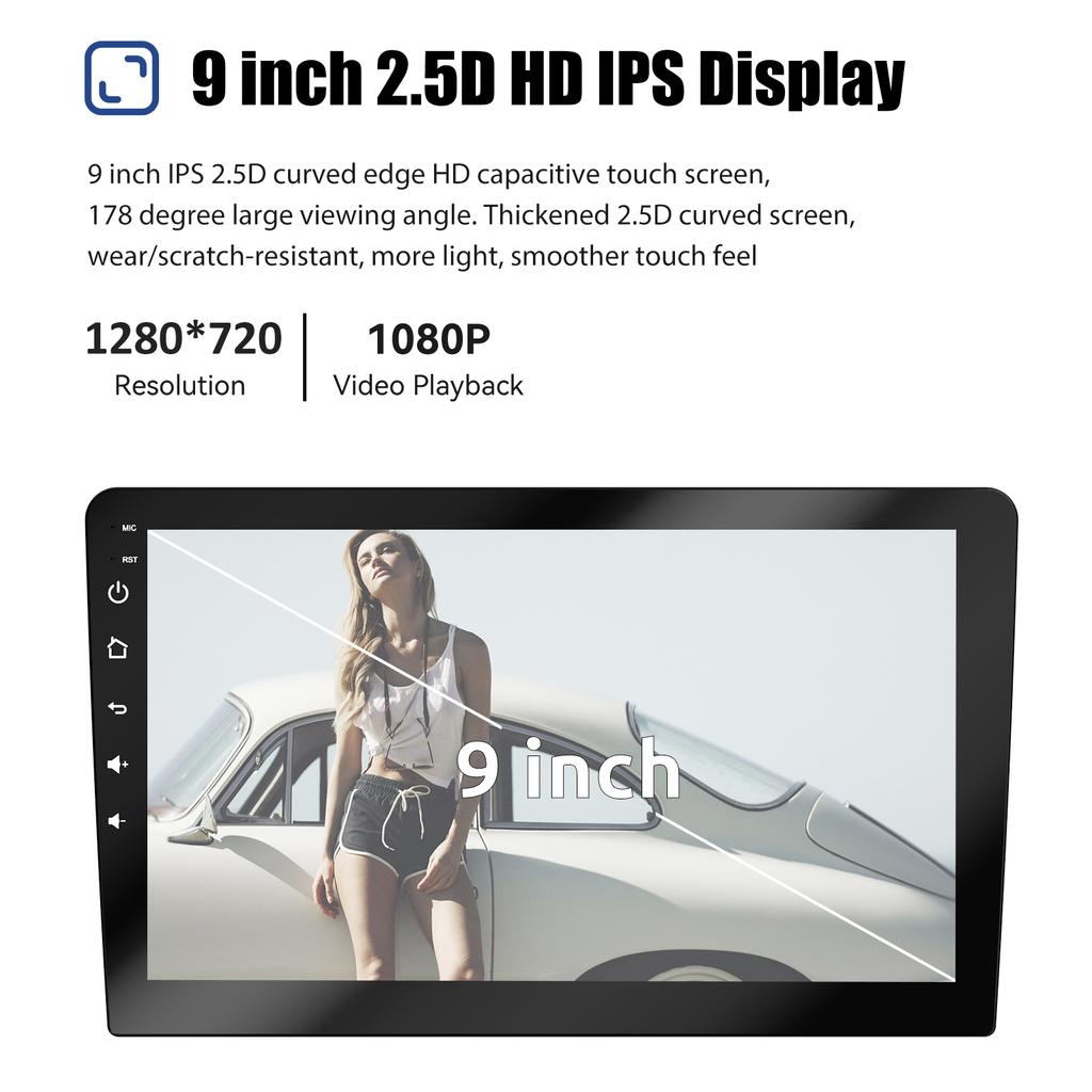 ESSGOO 9" Carplay Android Auto Car Radio AM 522~1629 kHz 2Din Android 4G 64G Universal Multimedia Player Autoradio Stereo GPS