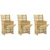 3 Pcs Slatted Garden Composter 80x50x100 Cm Impregnated Pine