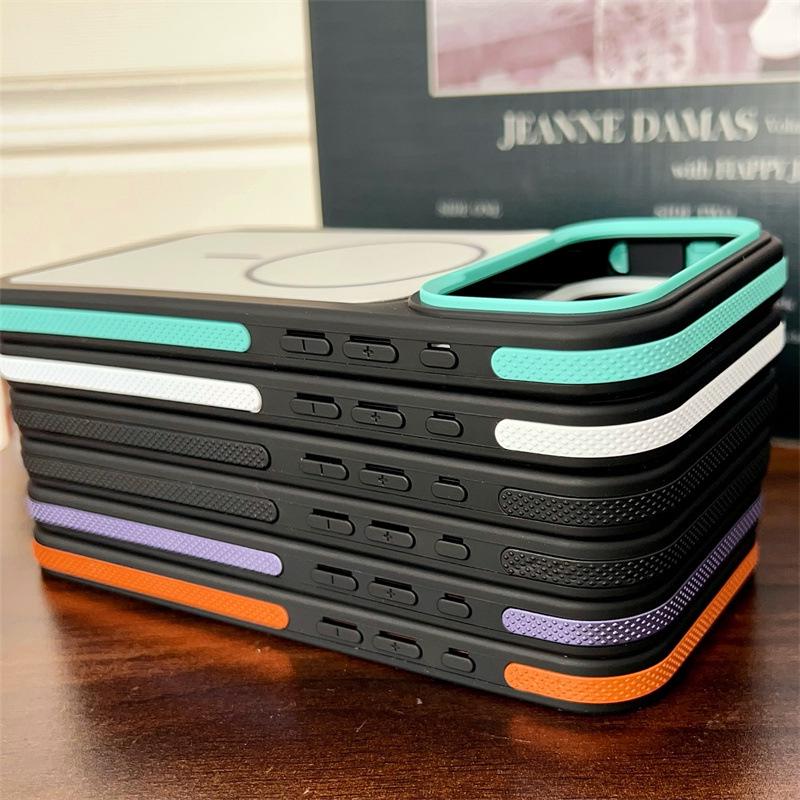 Dual-Color Magnetic Phone Case for iPhone 17 Pro Max Skin Feel, Compatible with iPhone 14/13/15/16.