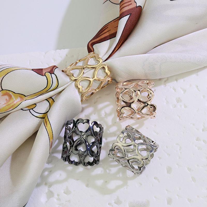 Doppellagige Herz-Legierung Schalspange für Damen