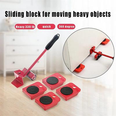 5er-Set, Möbelheber, 3,9"x3,07" Möbelgleiter-Set, Möbelbewegungsroller-Werkzeuge, 360 Grad drehbare Polster