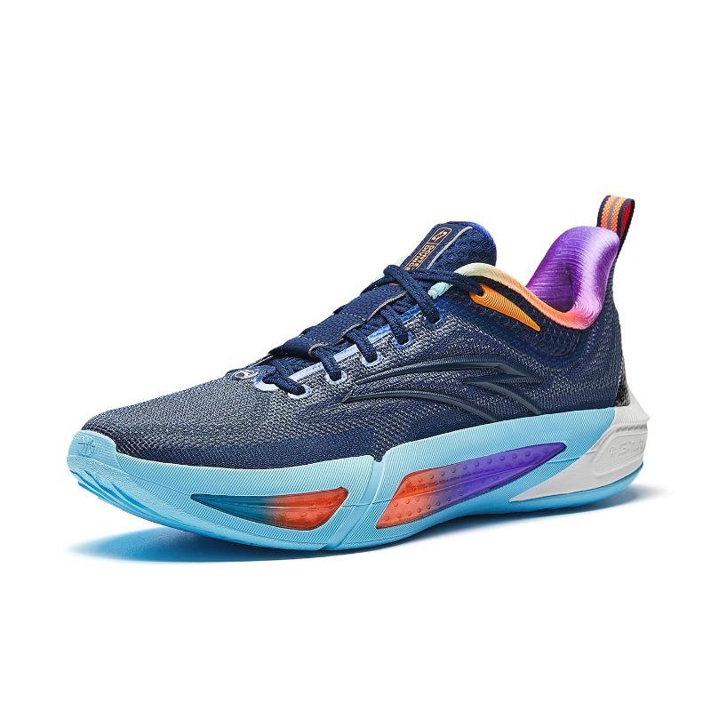 Anta Speed Decision 7 Polaris A-Shock Pro Professional Basketball Shoes Men Sneakers Blue Orange 112611607-4