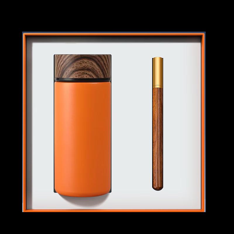 Smart Thermos & Wooden Pen Gift Set