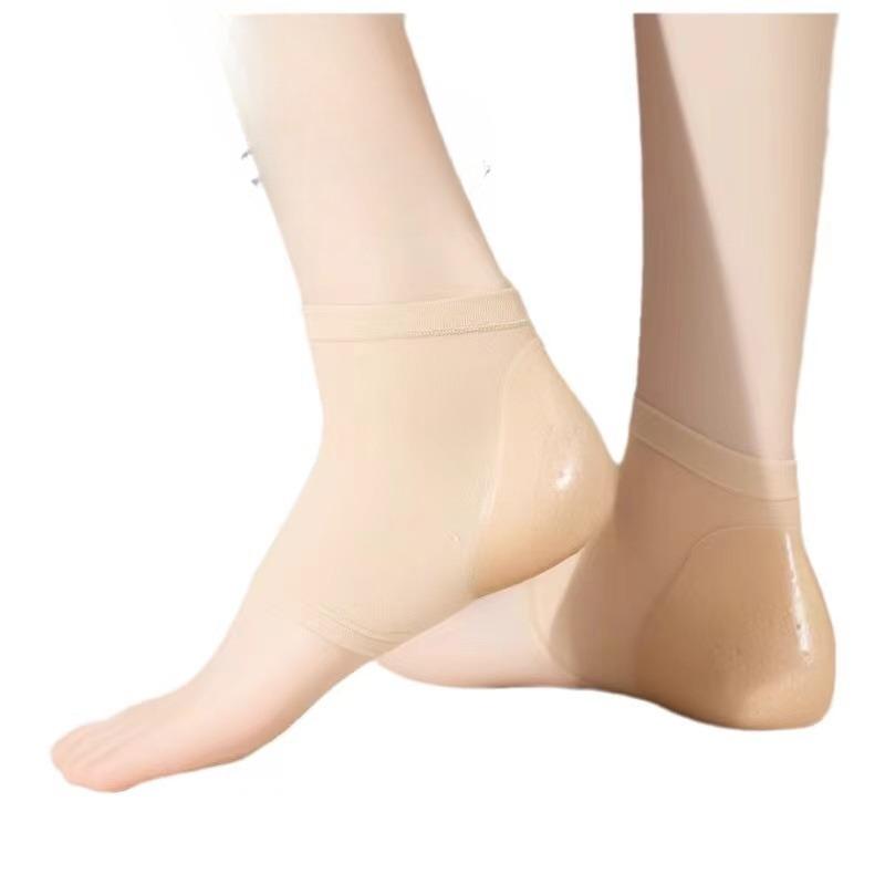 1 Paar Silikon-Socken Fersenschutz-Hülle Fersensporn-Polster Linderung Plantar Fußpflege Hautpflege Anti-Riss-Pad Halbfuß-Socken