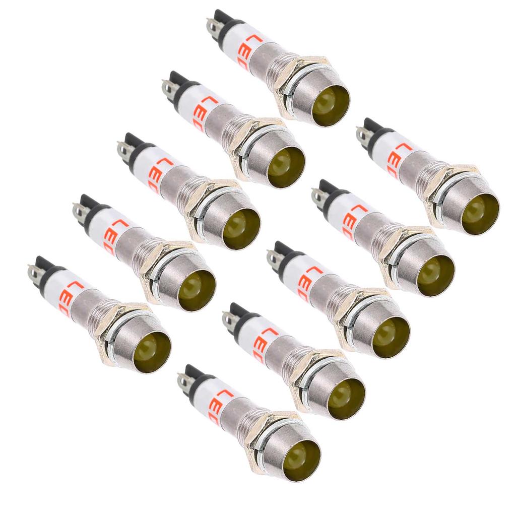 10pcs DC 12V Indicator Light Signal Lamp 8mm Mounting Hole Diameter Signal Light