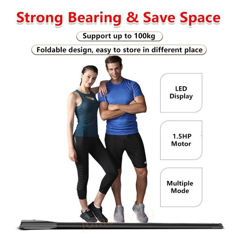 Klappbares Elektrisches Laufband Haushalts-Fitnessstudio Mini Lauf-Walking-Pad Indoor Einfache Fitnessgeräte 121*53*95CM