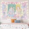 Y2k Steam Wave Cultuur Kawaii Anime Meisje Bedrukte Wandtapijt Muurdecoratie Schattige Cartoon Stijl Fantasie Achtergrond Huisdecoratie