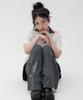 HIGH SCHOOL DISCO Striped Tiered Skirt Pants_Black