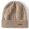Damenhut aus 100% reinem Kaschmir - Herbst/Winter Ohrenschutz, Vielseitiges & Warmes Strickdesign