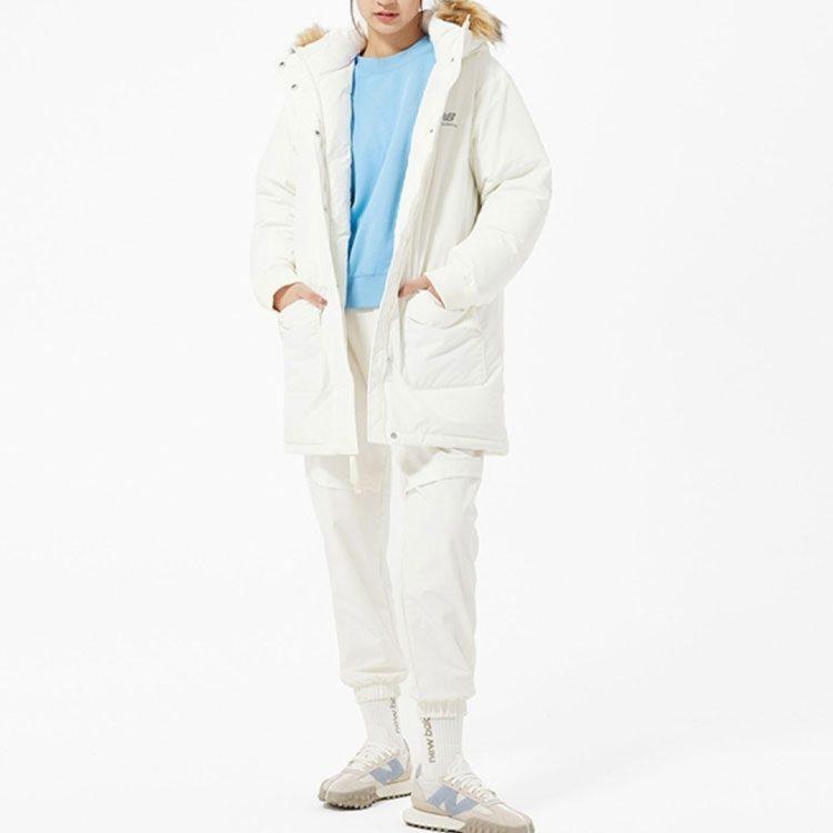 New Balance Down Jackets Women's White Hooded Moderate Other AWJ23345-CRM
