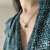 Серебряная подвеска с гранатом nano 1.45ct, фианитами (60002160)