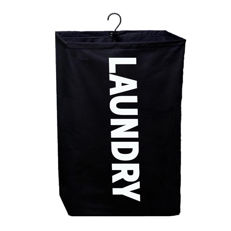 Rotatable Cotton Canvas Laundry Basket - Detachable and Washable Storage Bag