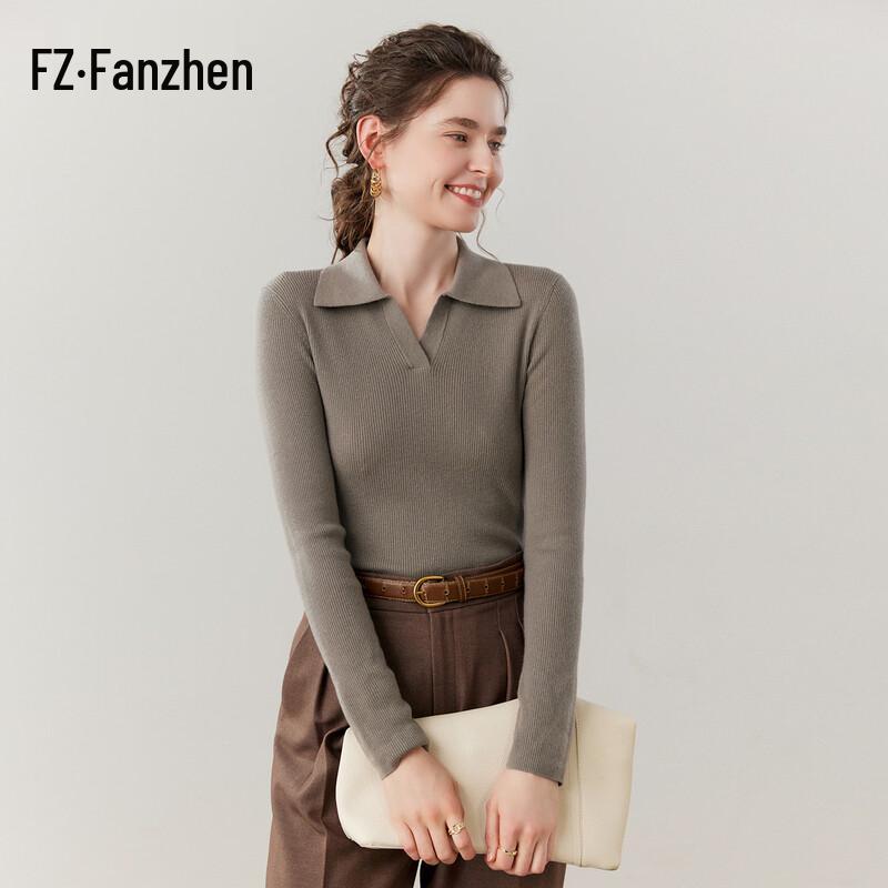 Fanzhen Women's Fall/Winter 2025 Cashmere Polo Sweater