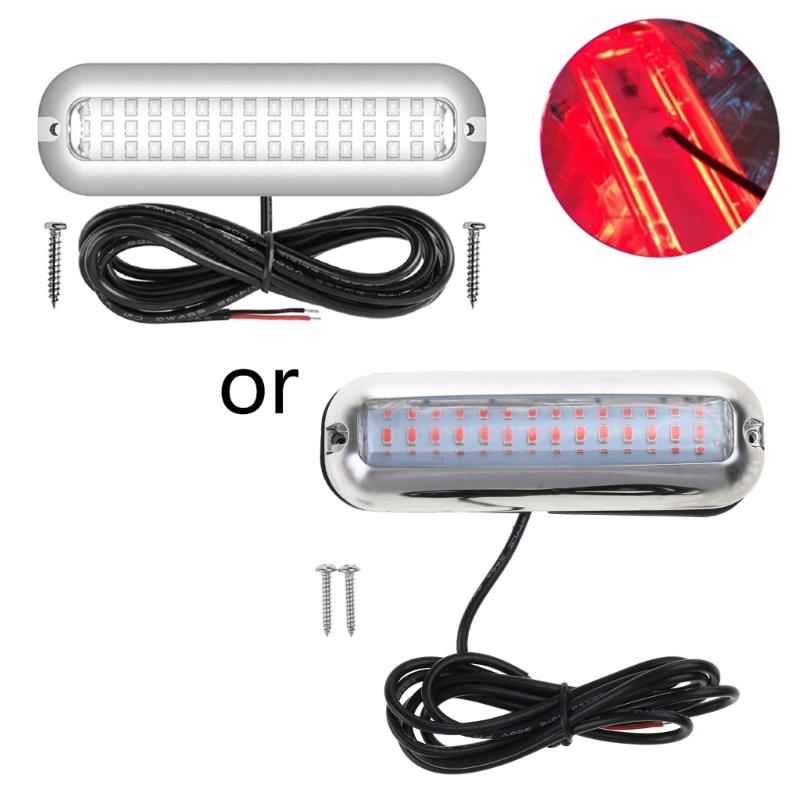 Boat Waterproof Marine Lamp Stainless Steel Light 42LEDs 10-30V Deck Underwater Surface Mount Cruise Ship Yacht