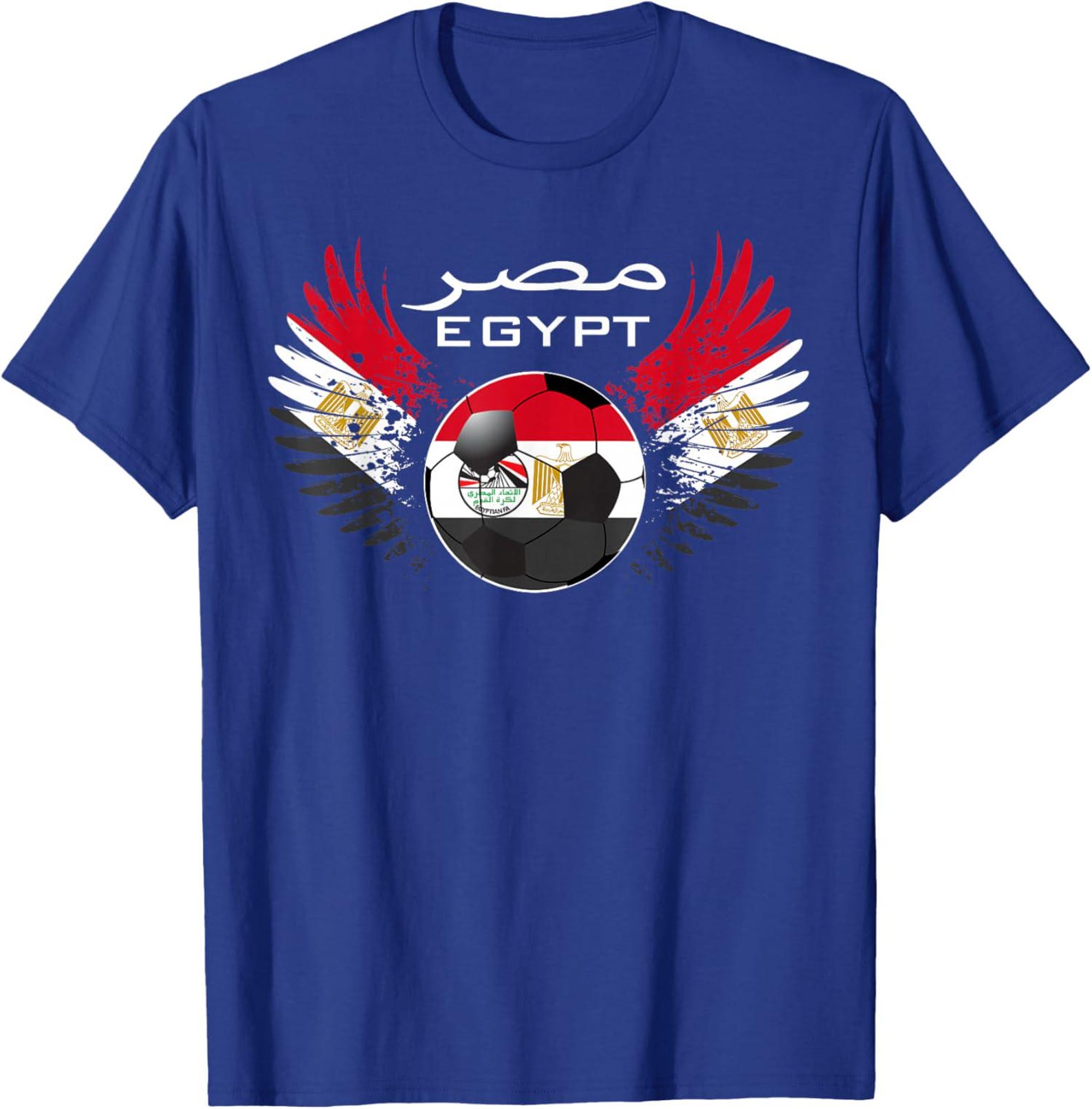 Vintage Egypt Football Jersey, Egyptian Flag Soccer Graphic Tee L