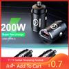 2025 Hot 200W Car Charger Adapter Fast Charging Car USB Type-C Charger For Mazda 2 3 6 5 Atenza CX3 CX5 MX5 CX7 Axela CX30 CX90