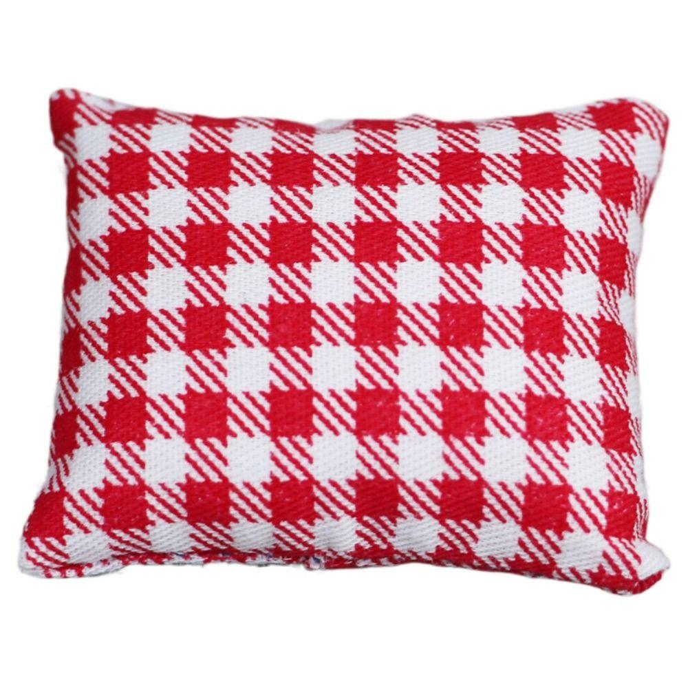 Pretend Play 1:6/1:12 Dollhouse Furniture Doll House Accessories Simulation Plaid Pillow Gifts