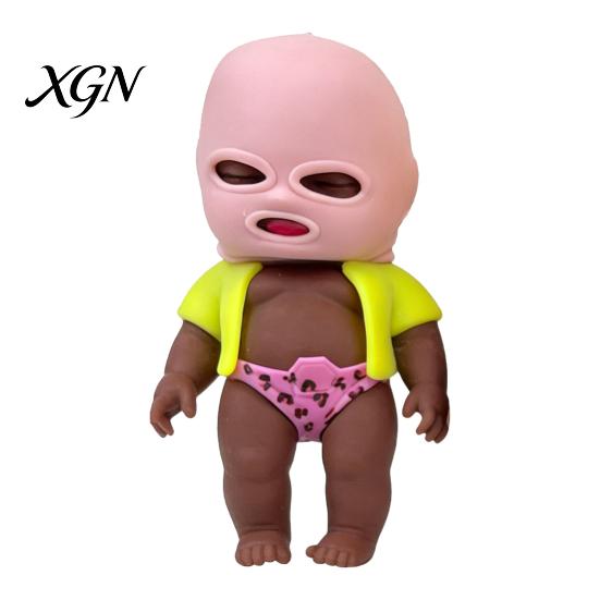 Soft Relaxation Stress Ball Babies Relief Toy with Face Guard Coat Underwear Slow Rising Anxiety Relaxing Hand Relieving Baby Squeeze Fidget