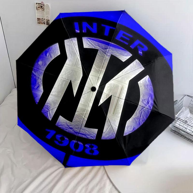 Inter Milan, Automatic Folding Umbrella, Portable and Foldable Design, 8 Ribs, a Christmas or Birthday Gift.