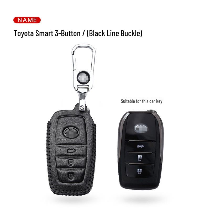 Toyota Genuine Leather Key Case Cover for RAV4, Camry, Corolla, Highlander