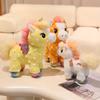 Stuffed Horse Animal Colorful Horse Plush Toy Soft Rainbow Pony Unicorn Pillow Toys for Kids Animal Doll Birthday Gift for Girls