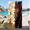 Asciugamano da Spiaggia Stampato Juventus FC Asciugamano Morbido ad Asciugatura Rapida Coperta da Spiaggia Rettangolare Grande Portatile per Viaggi Piscina