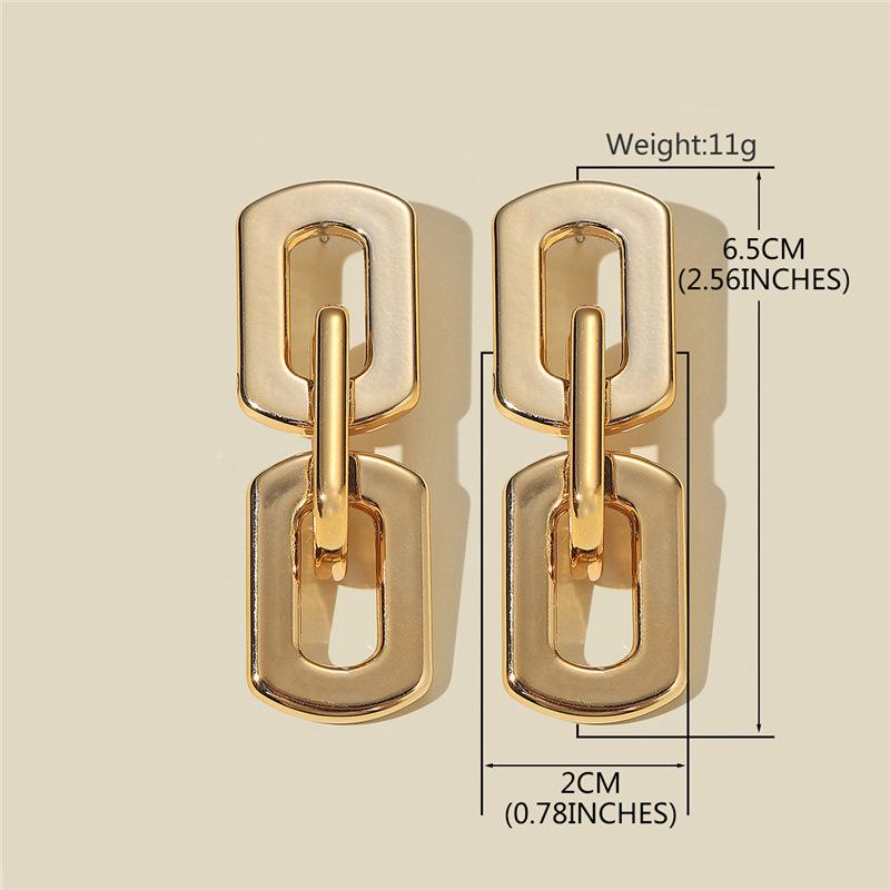 Retro Gold European & American Punk Style Women's Hoop Earrings