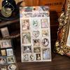 Yuxian Antique Collection: Embossed Oil Painting Stickers - Retro European Style, Journal Decoration, 2 Sheets, 4 Designs.