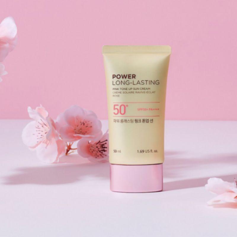 The Face Shop Power Long-Lasting Pink Tone-Up Sun Lotion SPF50+ PA++++ 50ml