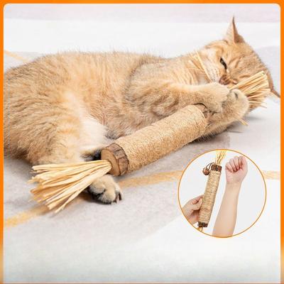 Szuper Nagy Fa Tianliao Rágóka, Raffia Fű Macska Játék, Önmagát Szórakoztató és Unalmas Macska Macskamenta Labda, Macska Ugrató Pálca, Macska Macska Varázseszköz